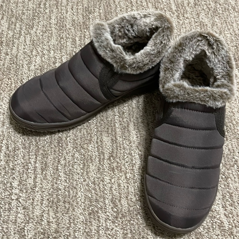 Ankle Booties with Faux Fur.  Semi Waterproof